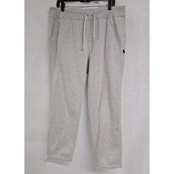 Polo Ralph Lauren  Fleece Jogger Sweatpants Heather Light Gray Men's Size XL - Picture 2 of 11